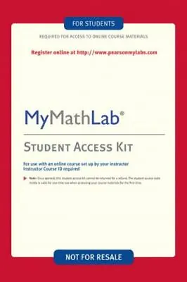 MyMathLab: Student Access Kit (2006 Paperback 3rd Edition) • $28.90