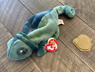 Ty Beanie Baby Rainbow The Chameleon Beanie Baby. Errors • $299.97