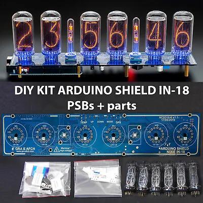 £835.49 • Buy DIY KIT For IN-18 Arduino Shield Nixie Tubes Clock With Columns [TUBES OPTIONAL]