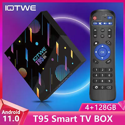 2024 WIFI6 Smart TV BOX Android 12.0 5G 6K 4GB 128GB Media Player 4 Core BT 5.0 • $36.99