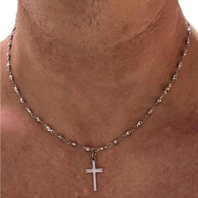 Collana Con Ciondolo Croce Gesù Impermeabile - Foto 7