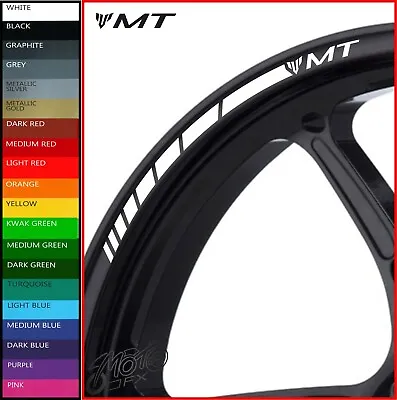 YAMAHA MT Wheel Rim Stickers Decals - 20 Colors - Mt01 Mt03 Mt07 Mt09 Mt10 Mt125 • £9.98
