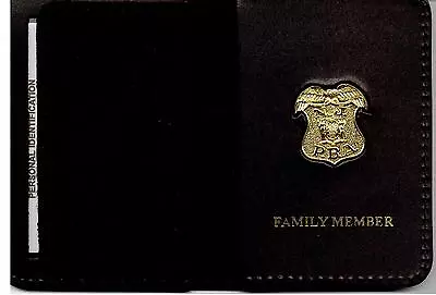 New Jersey PBA Officer Family Member Wallet W/1-Inch Gold Plated Pin CT-96 • $32.95