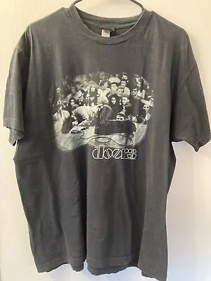 Vintage The Doors Jim Morrison T-Shirt Concert Live Band Tour Tee Lg.  Black VTG • $27