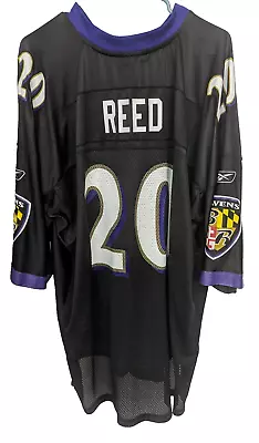 Ed Reed Baltimore Ravens Reebok NFL On Field Equipment Jersey - Mens 3XL • $69.95