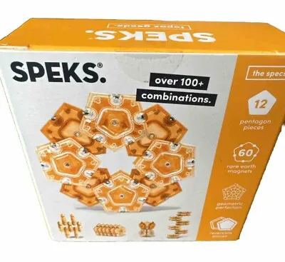 Speks Geode Magnetic Fidget Sphere - Pentagons TOPAZ 12-Piece Set Fast Shipping • £24.11