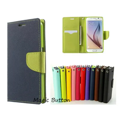 $7.99 • Buy Leather Flip Wallet Cover Card Soft Gel Case For Galaxy S8 S8 Plus S7 S6 Edge