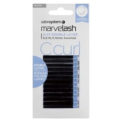 Marvelash C Curl Double False Eyelashes - 0.07 8-12mm - Mink Artificial Lashes • £17.99