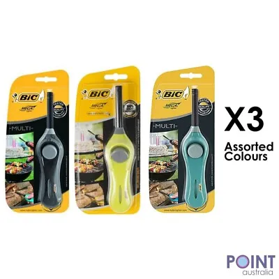 X3 BIC Mega Lighter (Pack Of 3) | Windproof Reliable Longlasting Multipack • $51
