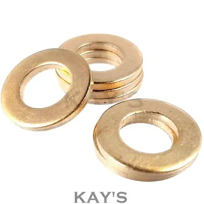 Solid Brass Washers  Form A Thick To Fit Bolts & Screws M2.5 3 4 5 6 8 10 12 16  • £3.10