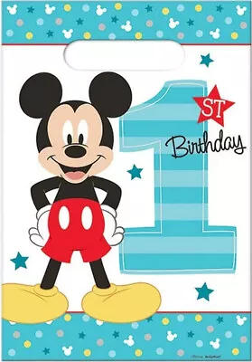 MICKEY Fun To Be ONE Birthday Party Supplies Treat LOOT BAGS Favors Goodies 8pcs • $3.49