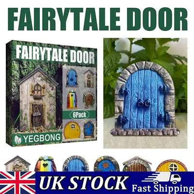 6pcs Miniature Doors Fairy Door For Trees Mini Fairy Garden Door For Fairytale • £6.29
