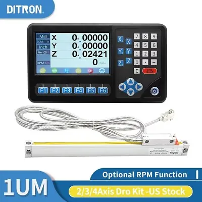 1UM  Linear Scale Encoder Digital Readout Display DRO 2/3/4Axis Lathe Mill Drill • $202.50