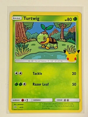 $0.99 • Buy 2021 Pokemon 25th Anniversary Mcdonalds Promo 4/25 TURTWIG Non Holo