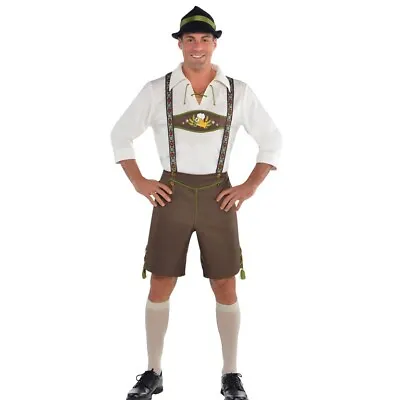 £26.98 • Buy Mens Oktoberfest Bavarian Fancy Dress Costume German Beer Lederhosen  STD - XL