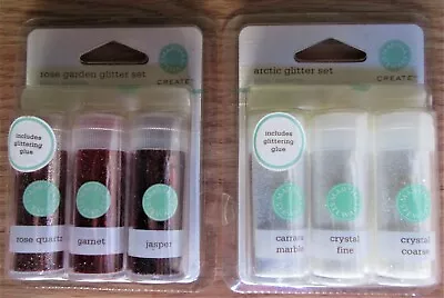 Martha Stewart 2 Pk Glitter Sets Arctic & Rose Garden Glitter Sets B/new Sealed • $19.99