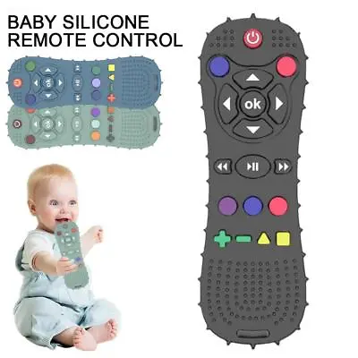 Baby Teething Toy TV Remote Control Shape Chew Toys Teether Silicone Soothe Toy. • £3.64