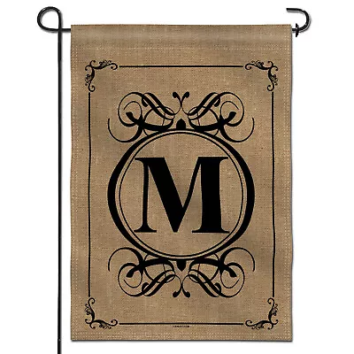 Anley Classic Monogram Letter M Garden Flag - Family Last Name Initial Yard Flag • $7.95