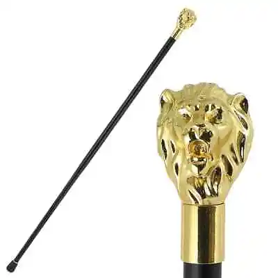 Luxury Walking Stick  Golden Lion Head Fashion Walking  Cane For Men - 90 Cm • $33.99