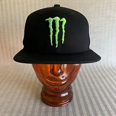 Monster Energy Official Snapback Cap Adult OSFA Black Cotton Embroidered Logo • $34.95