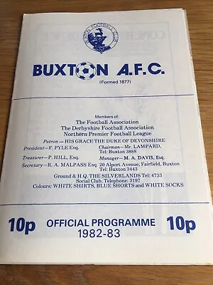 Buxton V Matlock Town 01/01/1983 • £2.50