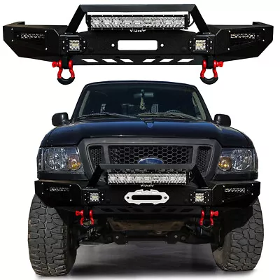 Vijay Fit 1993-1997 Ford Ranger Steel Front Bumper W/Winch Plate&LED Lights • $709.99