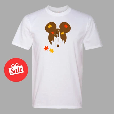 $17.99 • Buy Disney Thanksgiving Fall Theme Mickey Head. Disney's Mens Shirt. Vacation Shirt.