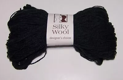 10 Skeins Of Elsebeth Lavold SILKY WOOL Silk & Wool Knitting Yarn #33 BLACK • $79