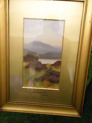 Watercolour Painting By L Carlisle -  Irish Artist - The Lake Dartmoor  1920's • £50