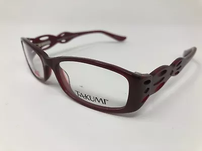 TAKUMI T9940 Eyeglass Frames 52/15/135 Col 30 Flex Hinge Red CU12 • $36