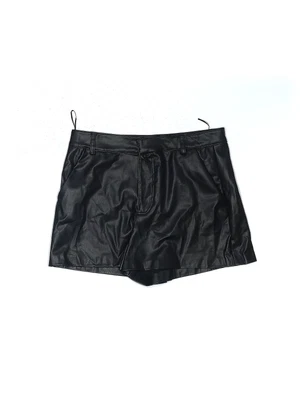 $31.99 • Buy Zara Women Black Faux Leather Shorts M