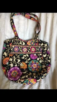 Suzani Vera Bradley Tote Bag Handbags  Purple Black Brown Floral • $18