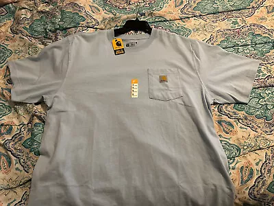 Carhartt Loose Fit Short Sleeve XL Light  Blue Shirt • $14.99