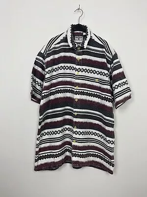 Vintage Navajo Inca Tribal Native Western John Baner Colourful Shirt Cowboy Mens • £12.99