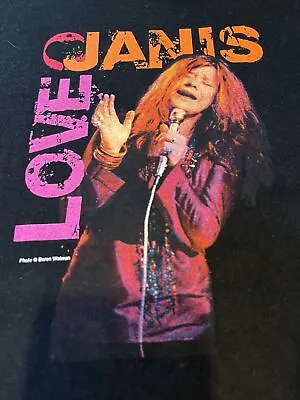 Vintage 90s Love Janis Joplin Tee Graphic By Baron Wolman Woodstock Black XL NOS • $29.99
