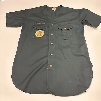 VTG 60s Boy Scouts Venturing Uniform Shirt Bsa Vented Nylon Unisex • $30.60