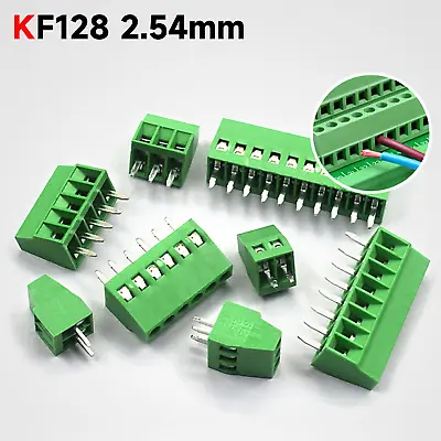 KF128 2.54mm PCB Mini Screw Terminal Blocks Connector For Wires 2P-10P Terminal • £128.58