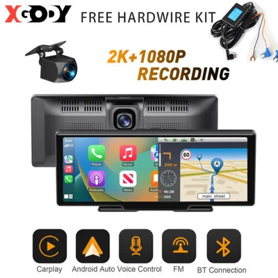 $161.19 • Buy 10.26  Dash Cam Carplay 2.5K Reversing Camera Wireless Android Auto FM Bluetooth