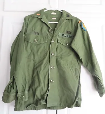 Vintage Vietnam War US Army OD Fatigue Shirt Special Forces Named Fote • $69.99