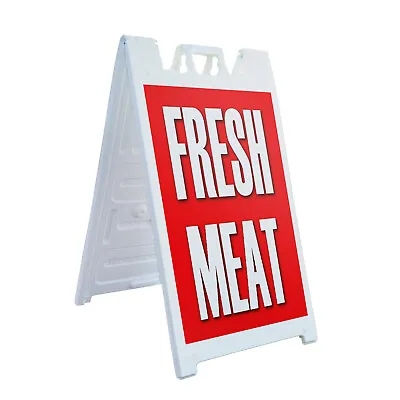 A-frame Sidewalk Fresh Meat 24  X 36  Double Sided A-Frame Sidewalk Sign • $189.99