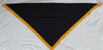 £2.95 • Buy Boy Scout Cub Scout & Girl Guide Necker. Neckerchief Black Orange 100% Cotton