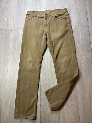 Mott & Bow Mercer Khaki Tan Denim Jeans Men's Size 33 Actual 34x30 Slim Fit • $31.99