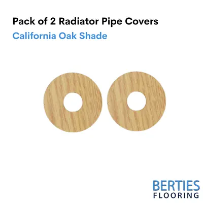 Radiator Pipe Covers Self-Stick Rose Laminate Covers Pack Of 2 California Oak • £9.95