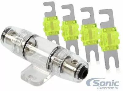 4 Pack Of 100 Amp Nickel-Plated MANL Fuse W/ MANL Fuse Holder • $17.21