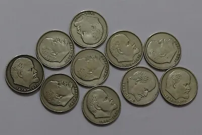 🧭 🇷🇺 Russia 1 Rouble 1970 Stalin - 10 Coins Lot B62 #85 Ii27 • $26.50