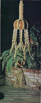 Vtg 1976 Natural Jute Earthy Plant Hanger Patterns In Macrame Plus Book HH11 • $11.77