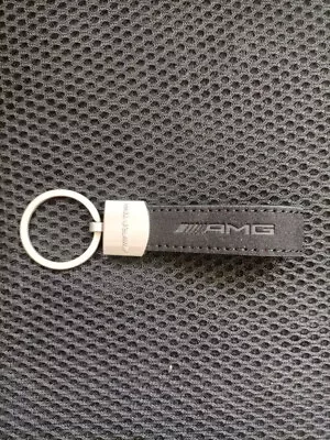 Black Suede Leather+Metal Car Logo Keychain Key Chain Key Ring For Mercedes AMG • $11.99