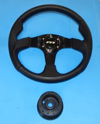 New 13.5  Black Moulded Steering Wheel & Hub Adaptor MG MGB 1970-76 MG Midget • $179.95