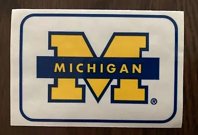 University Of Michigan Sticker - Blue On Gold Block M - 3 1/4” Wolverines Decal • $5