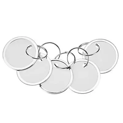 60 Pieces Metal Rimmed Key Tags Round Paper Tags With Split Rings 31mm White • $8.66